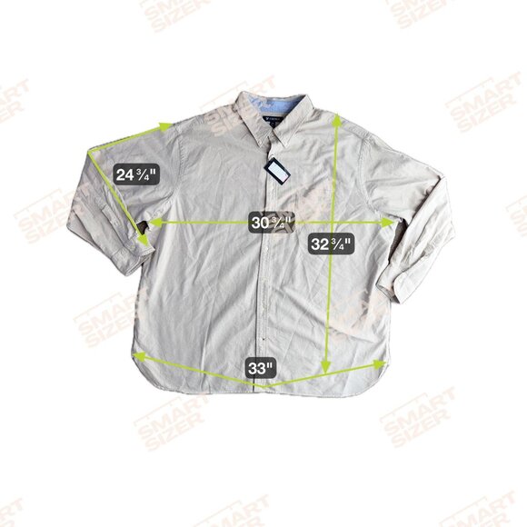 Cremieux Button Up Shirt Mens Size 3XB Beige Supima Cotton Old Money Coastal Wor - Picture 2 of 8